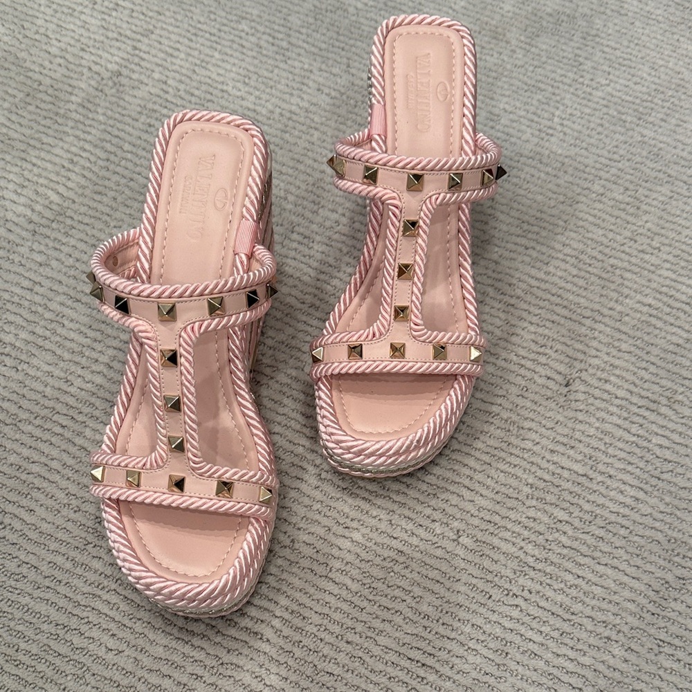 Valentino Pink Studded Women's Sandals
